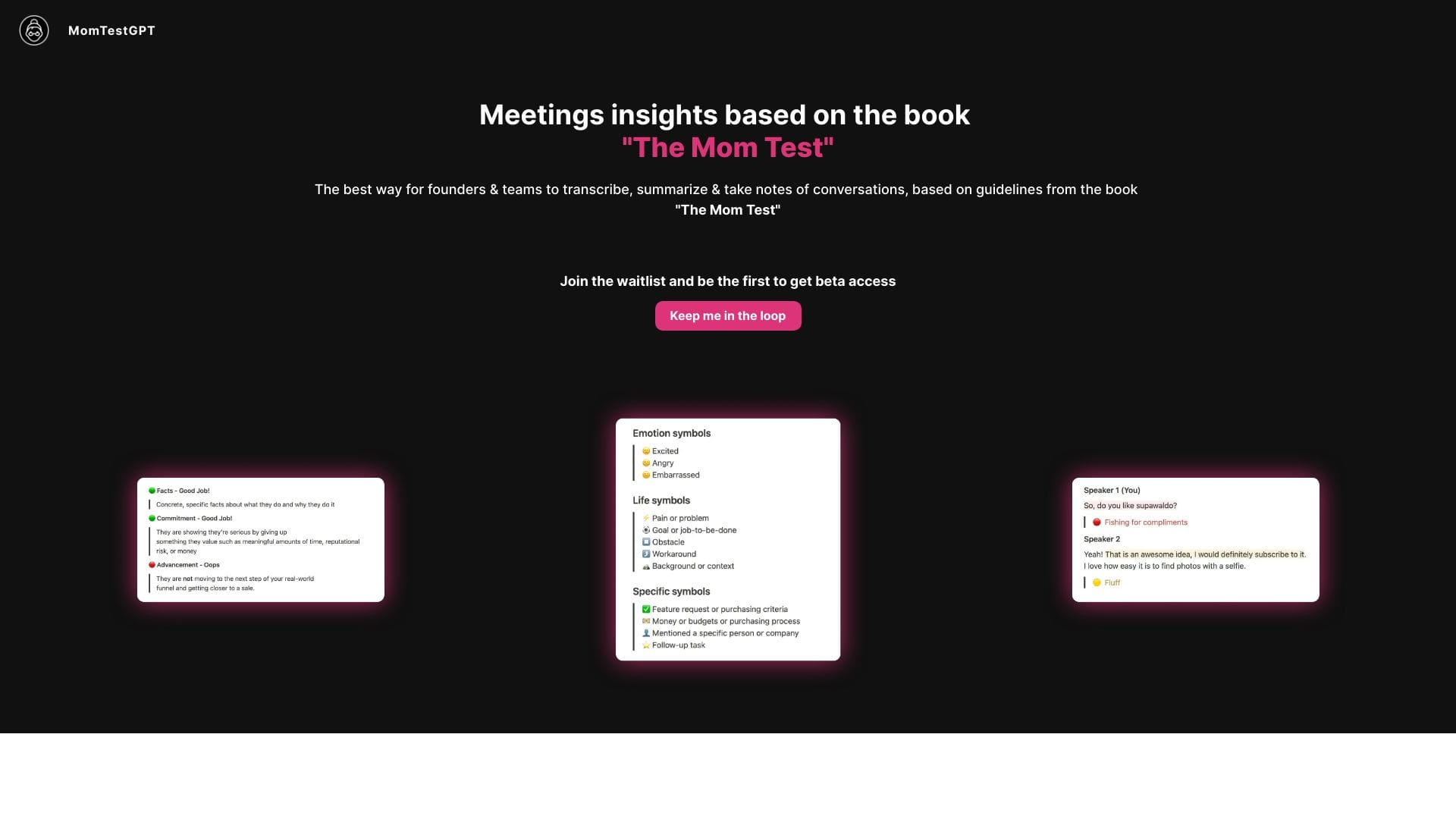 MomTestGPT logo
