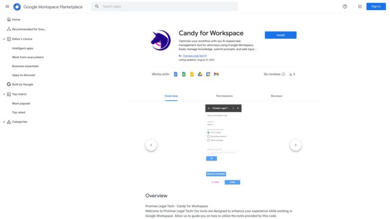 Best Candy For Workspace AI Tool Review