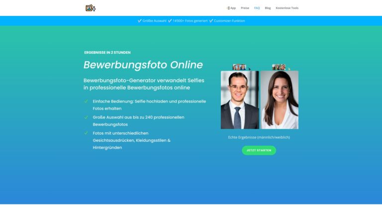 New Bewerbungsfoto Online AI Tool Review
