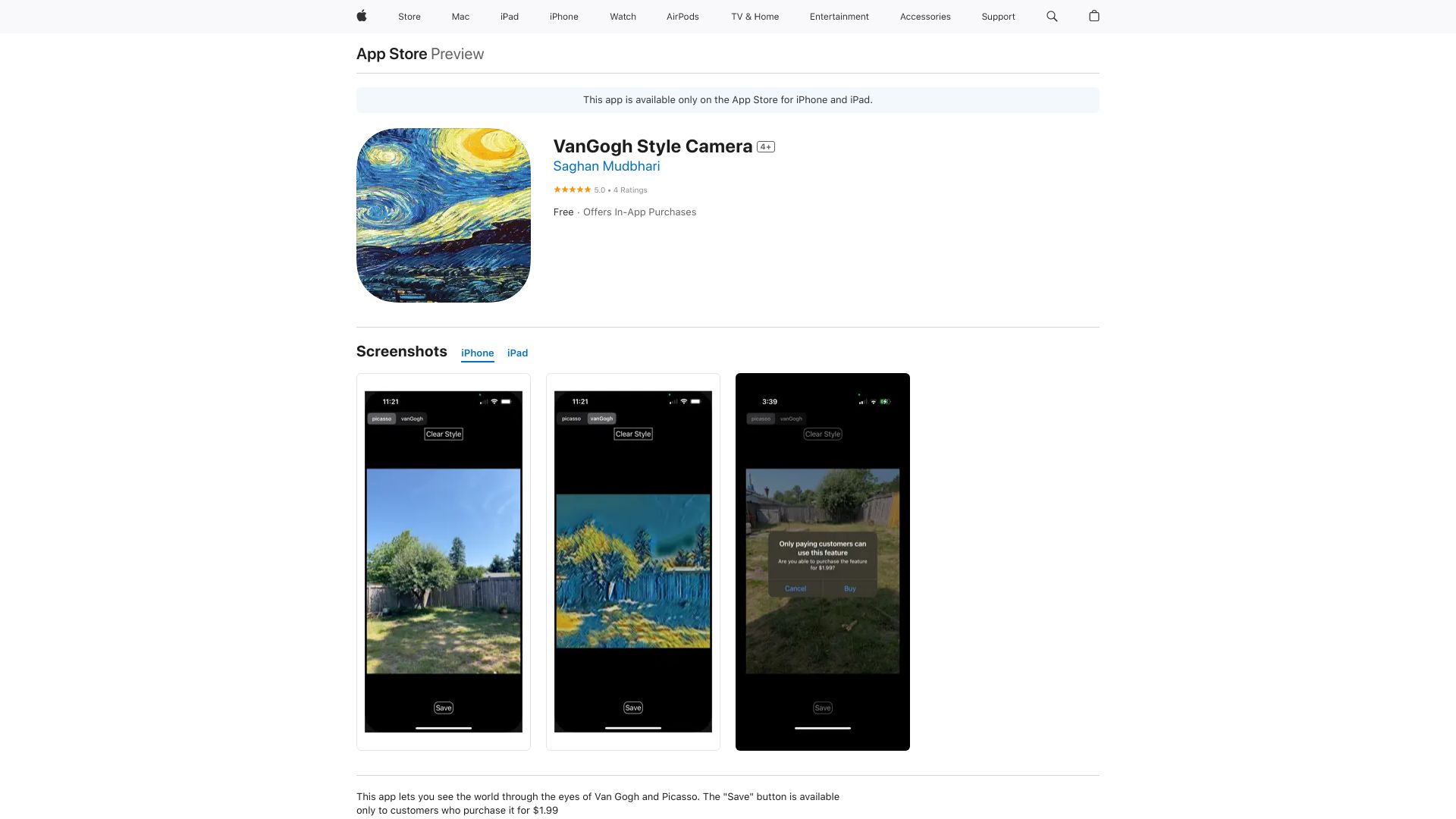 VanGogh Style Camera logo