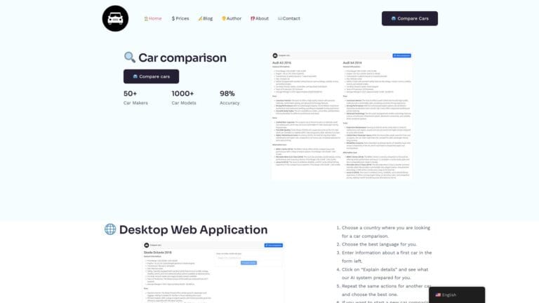 Innovative Car Comparison AI AI Tool Review