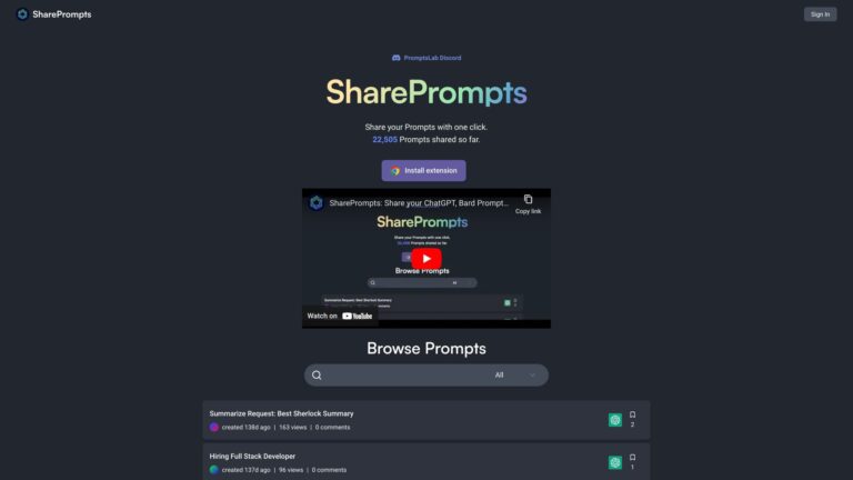Innovative Shareprompts AI Tool Review