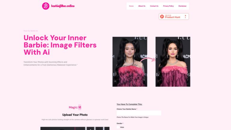 Popular Barbie Filter Online AI Tool Review
