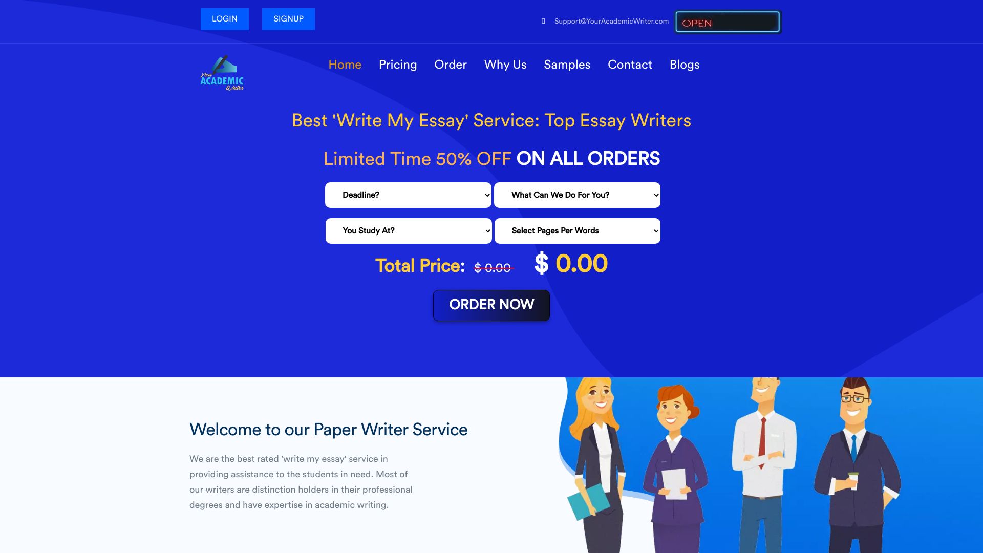 YourAcademicWriter logo