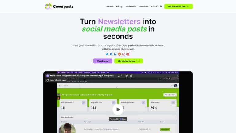 Popular Coverposts AI Tool Review