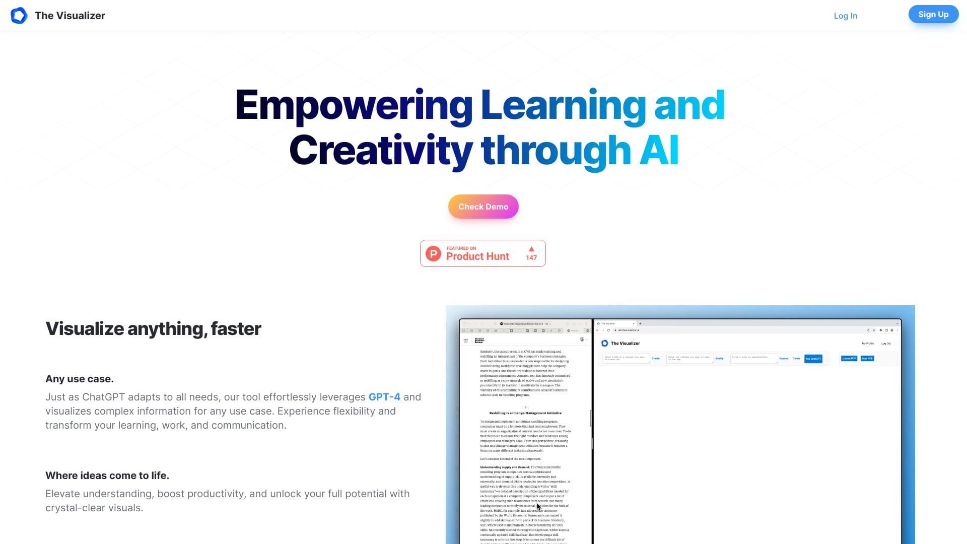 The Visualizer AI logo