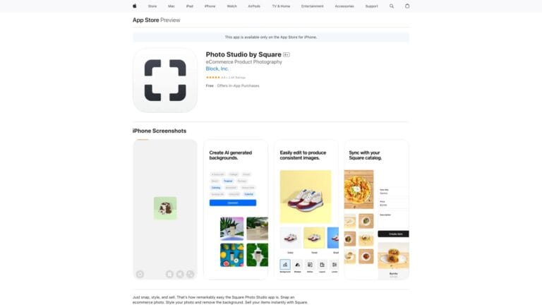 Popular Photo Studio By Square AI Tool Review