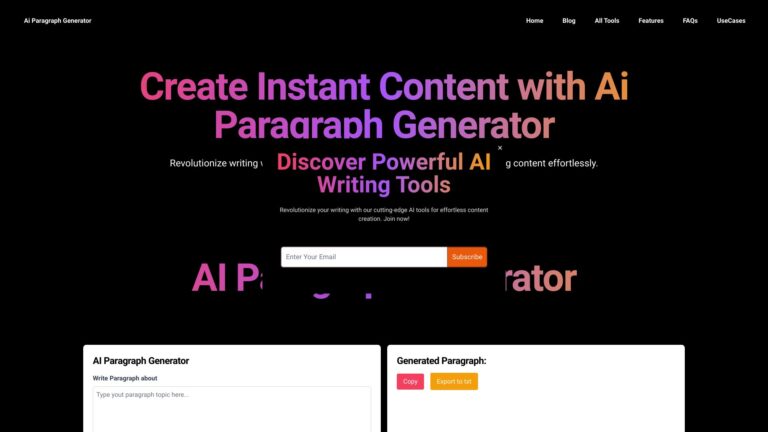 Advanced AI Paragraph Generator AI Tool Review