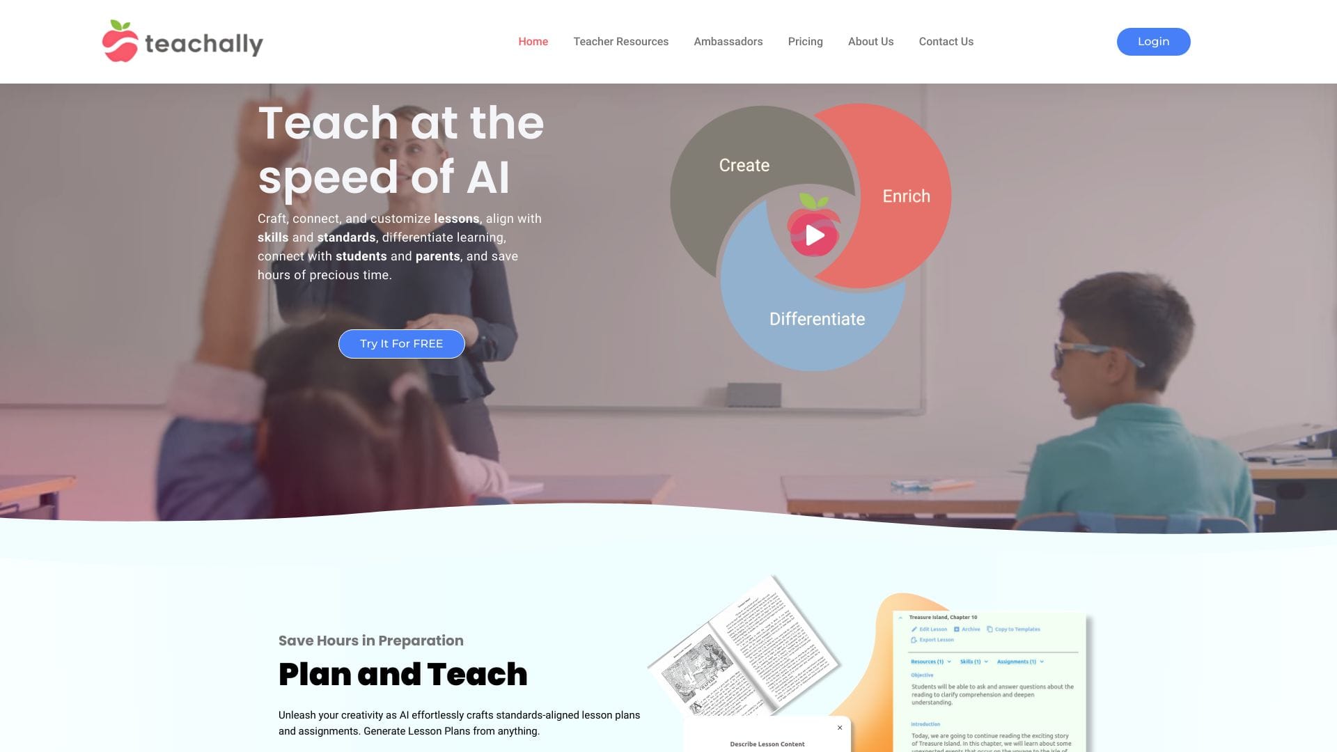 Teachally logo