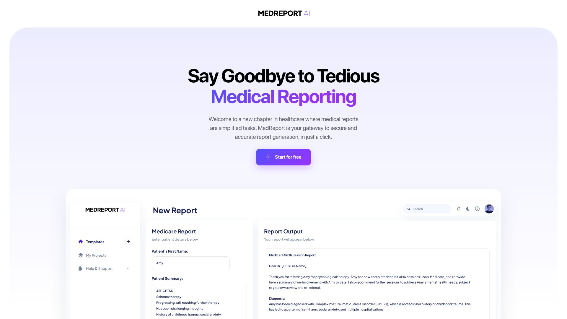 MedReport logo
