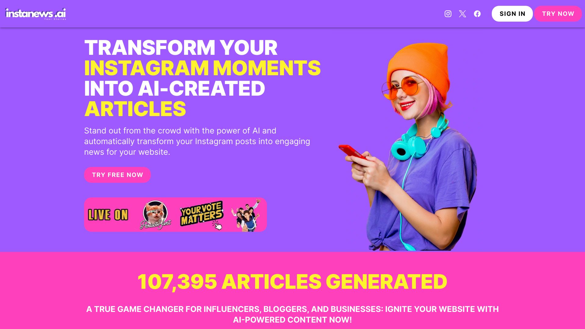 InstaNews.ai logo