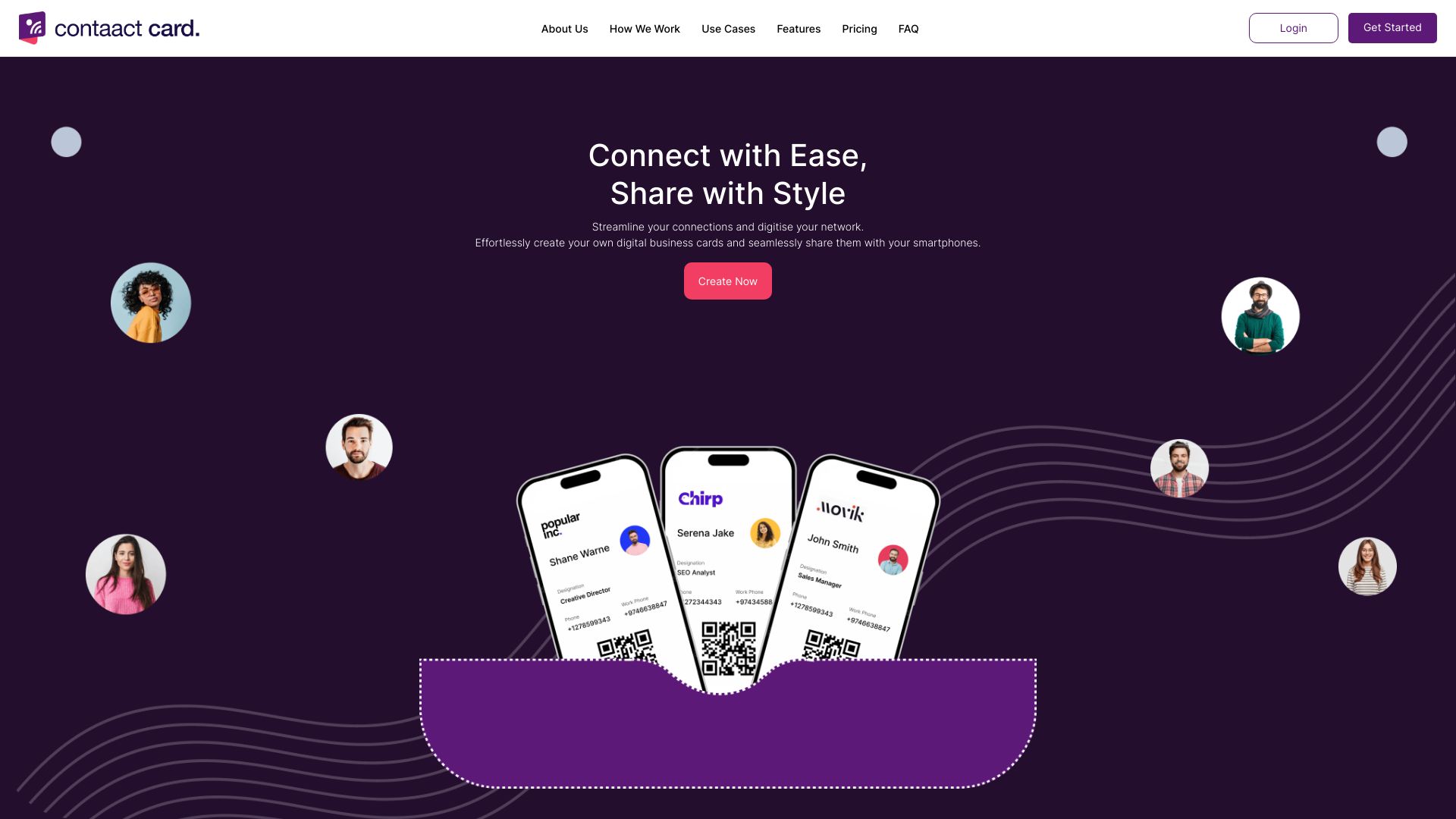 contaact card. logo