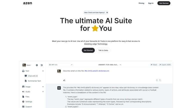 Popular Azen AI Tool Review
