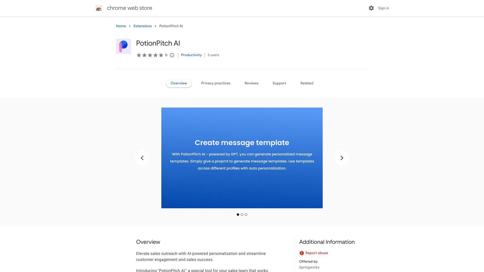 PotionPitch AI ai chrome extension logo