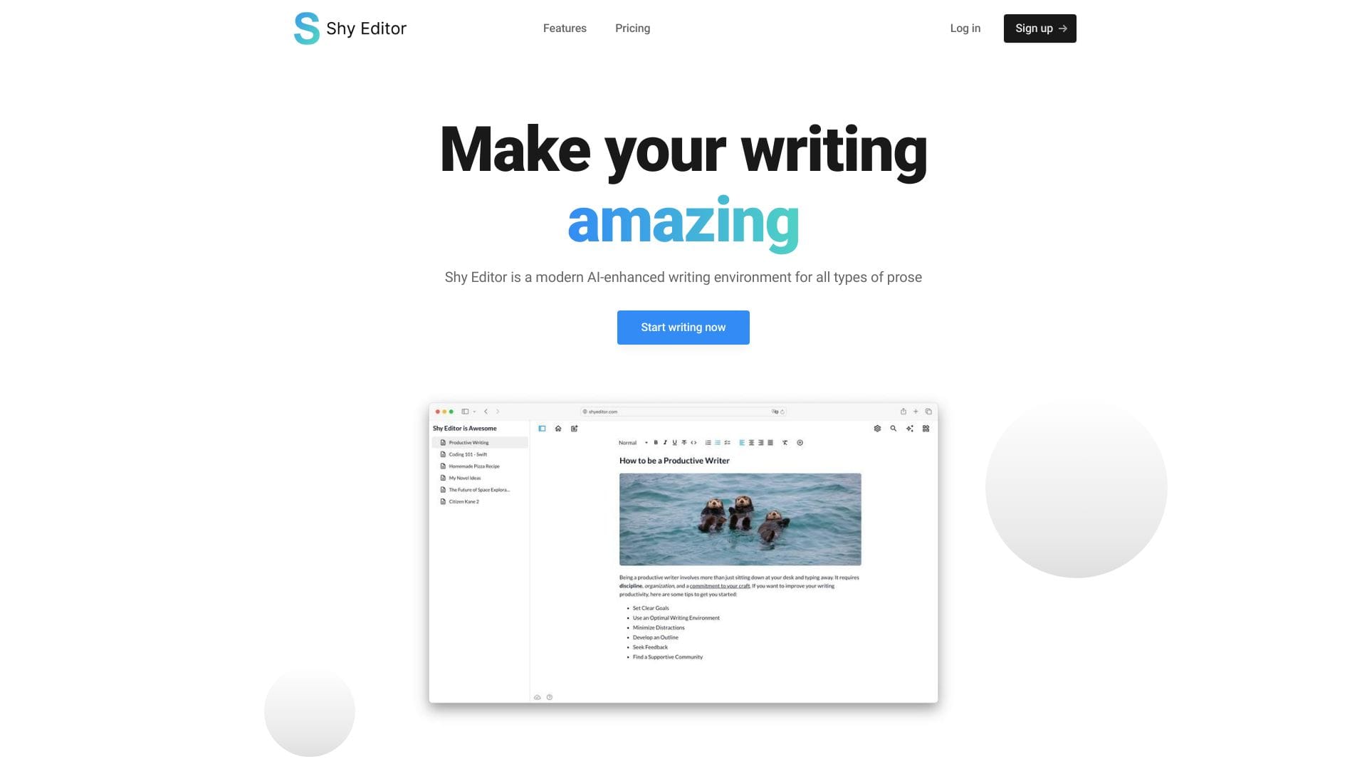 Shy Editor logo