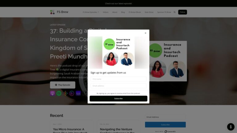 Top Fs Brew Insurtech And Insurance Podcast AI Tool Review