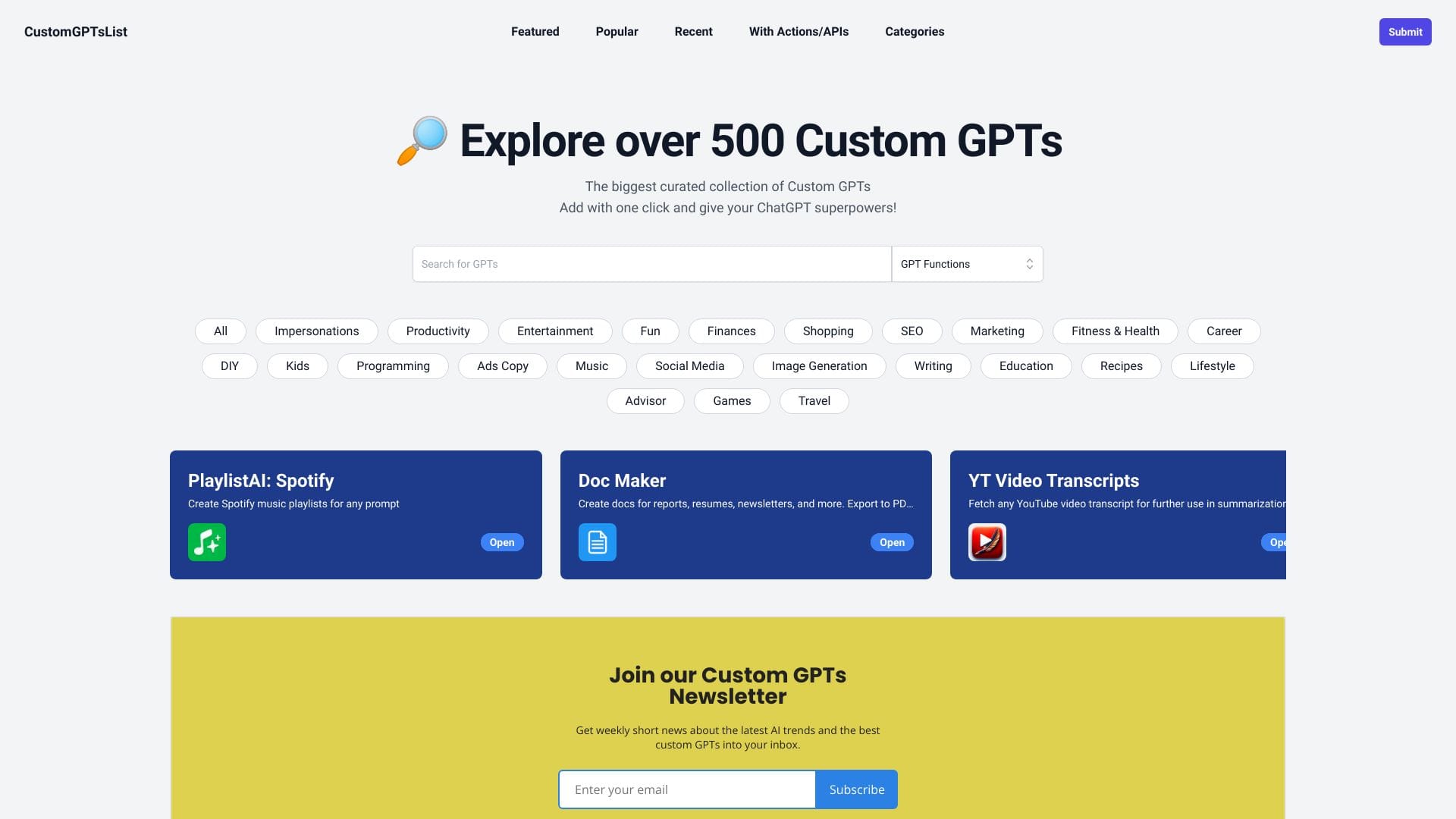 CustomGPTsList logo