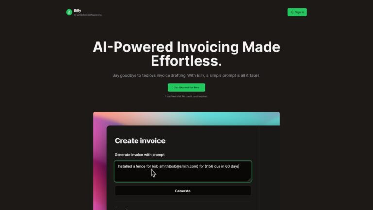 Free Billy AI AI Tool Review