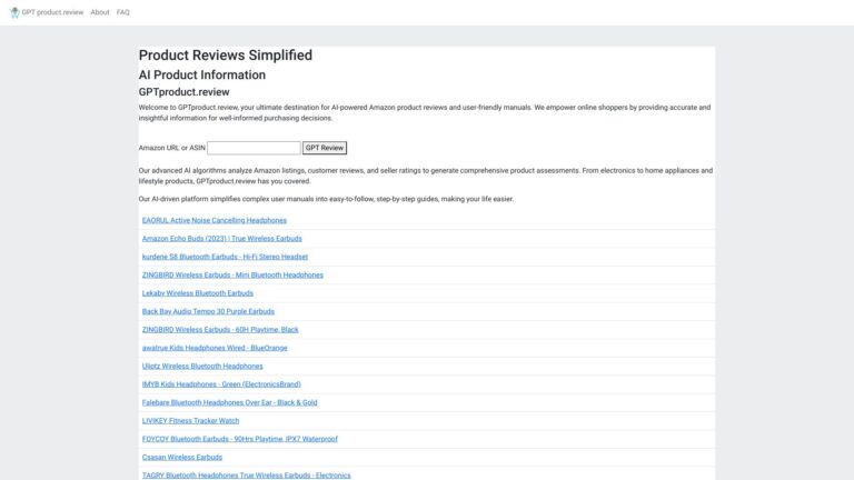 New Gptproduct.review AI Tool Review