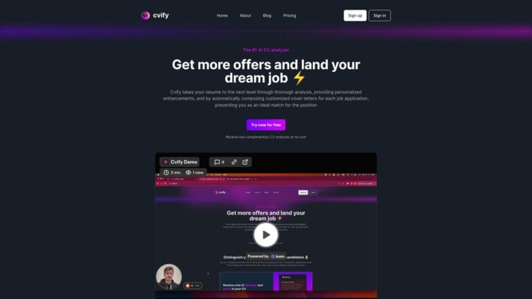 Free Cvify AI Tool Review
