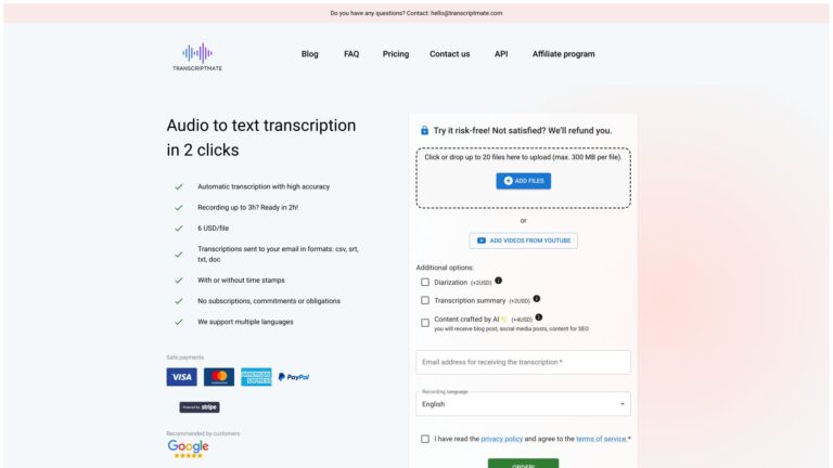 Powerful Transcriptmate AI Tool Review
