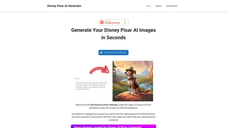 Free Disney AI Pixar Generator AI Tool Review