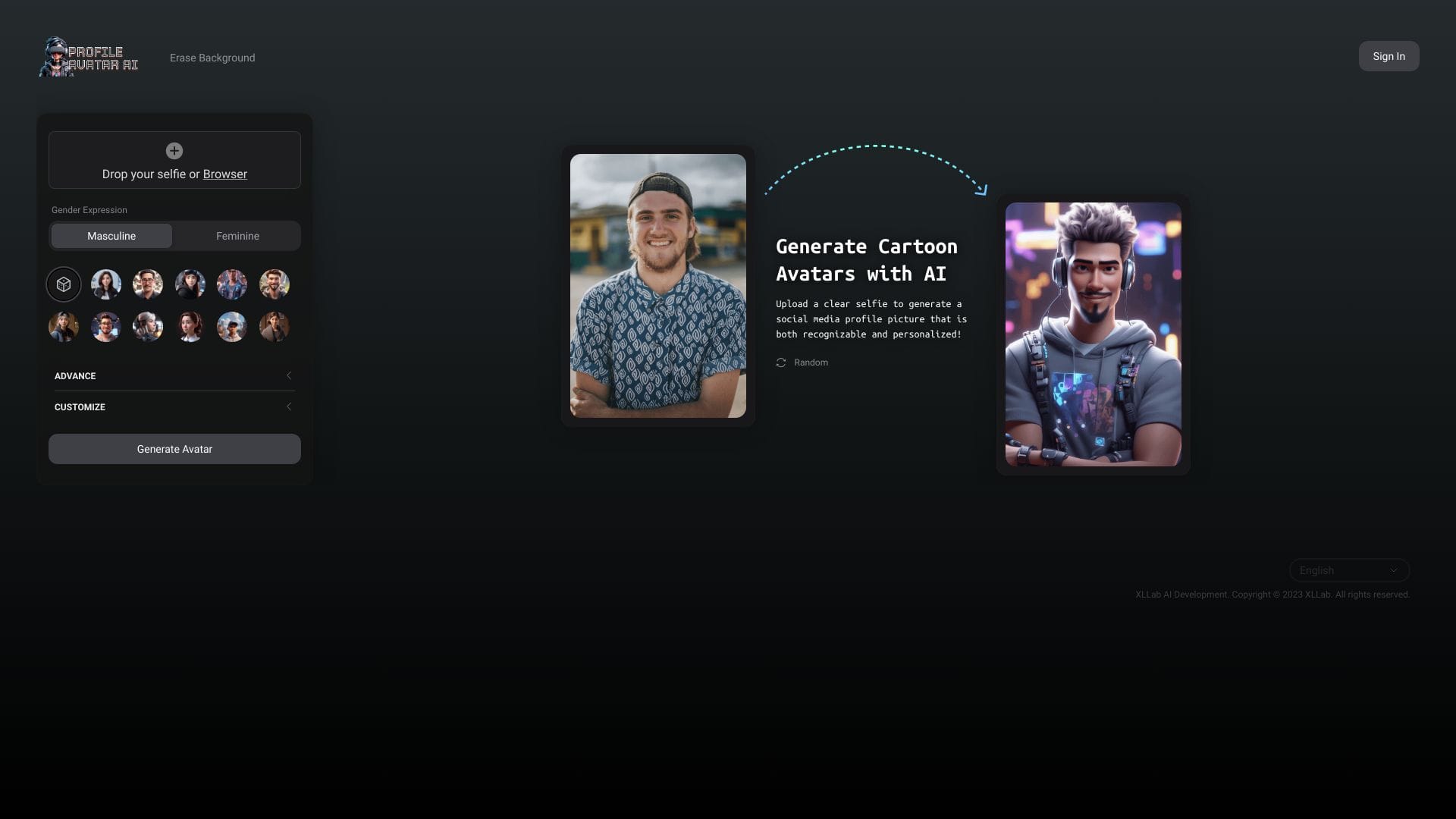 Profile Avatar AI logo