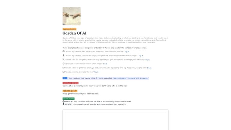 Popular Garden Of AI AI Tool Review