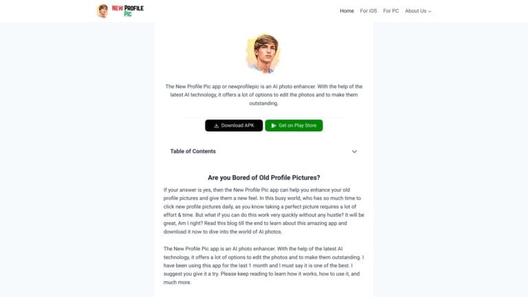 Free New Profile Pic App AI Tool Review