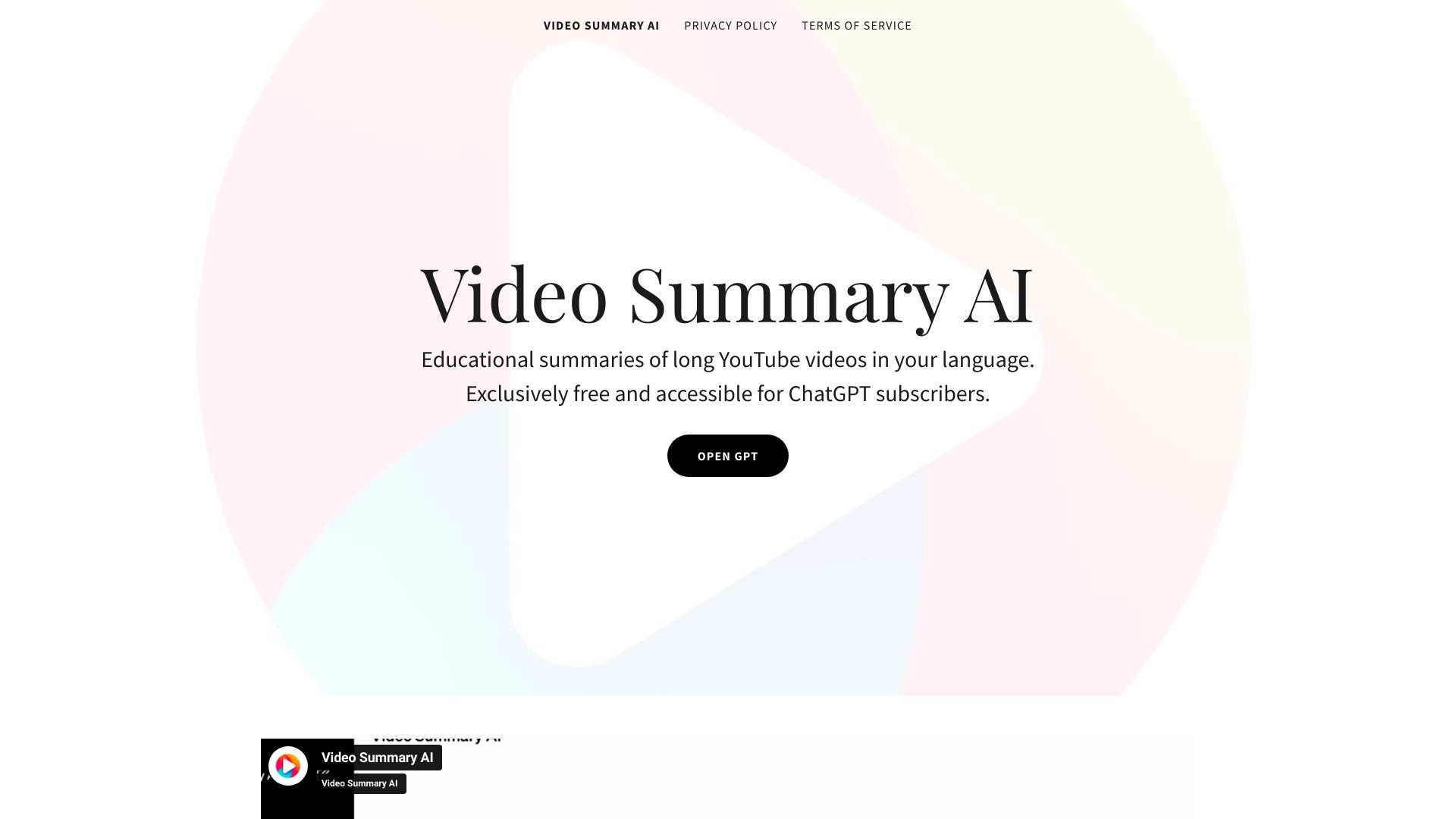 Video Summary AI logo