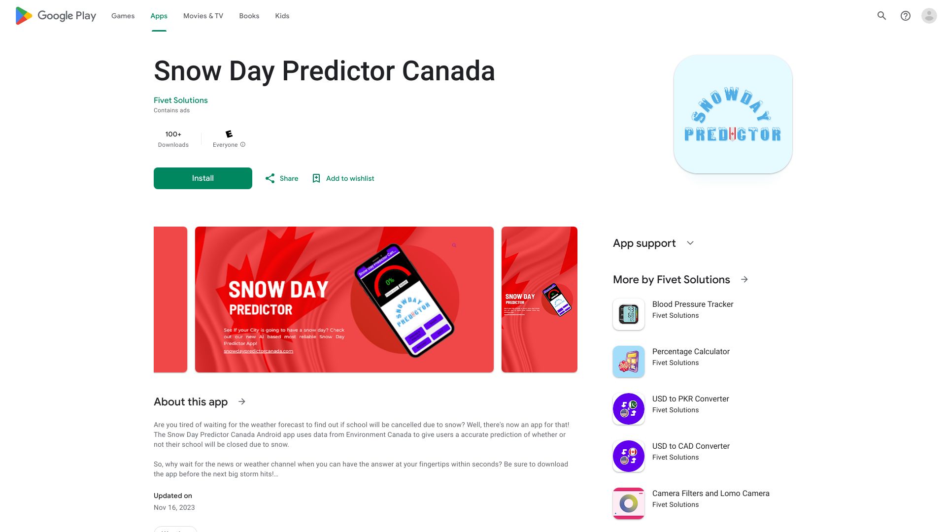 Snow Day Predictor Canada logo