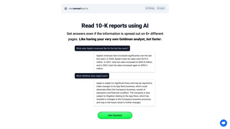 Popular Readannualreports.com AI Tool Review
