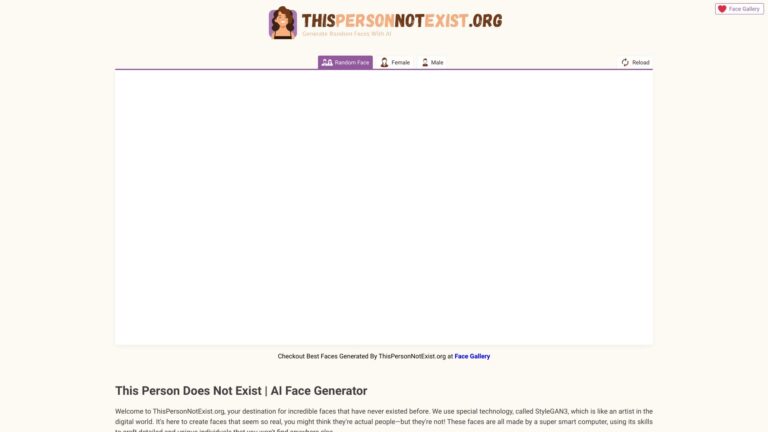 Smart Thispersonnotexist.org AI Tool Review