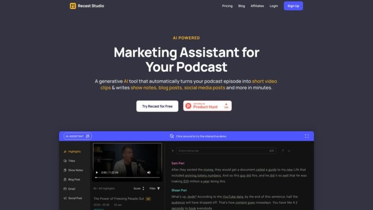 Smart Recast Studio AI Tool Review