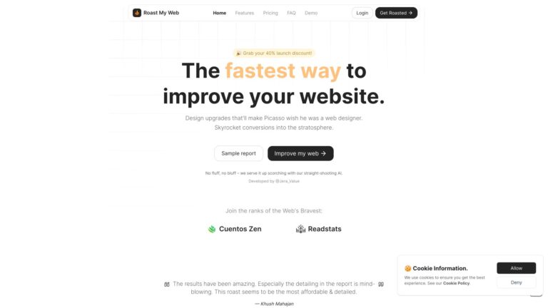 Popular Roast My Web AI Tool Review