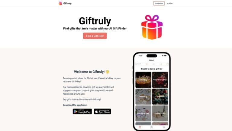 Trending Giftruly AI Tool Review
