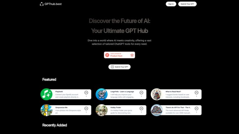 Popular Gpthub.best AI Tool Review