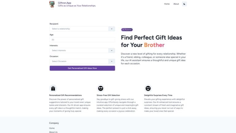 Smart Giftron AI Tool Review