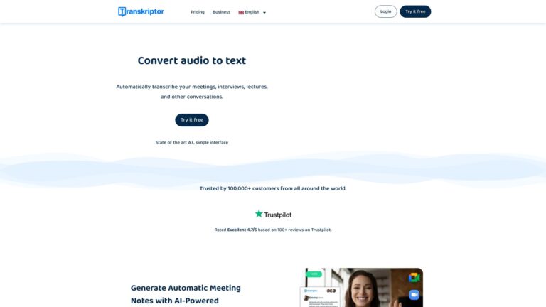 Advanced Transkriptor AI Tool Review