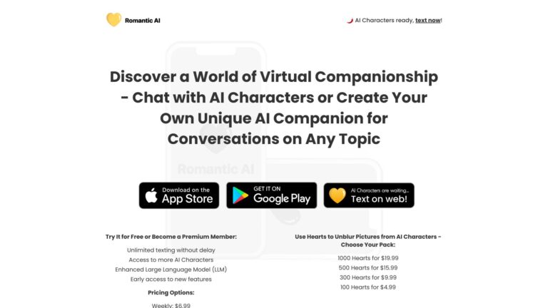 Trending Romantic AI AI Tool Review
