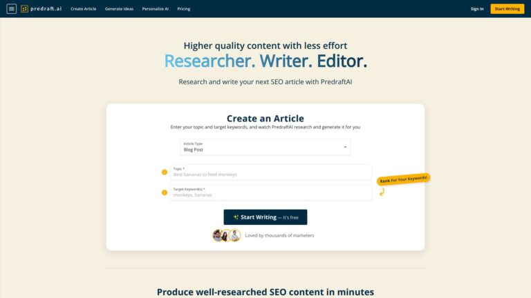 Free Predraft AI AI Tool Review