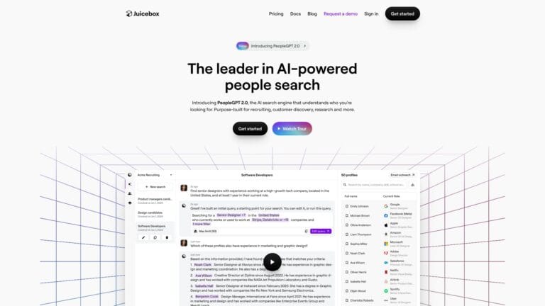 Powerful Juicebox (peoplegpt) AI Tool Review