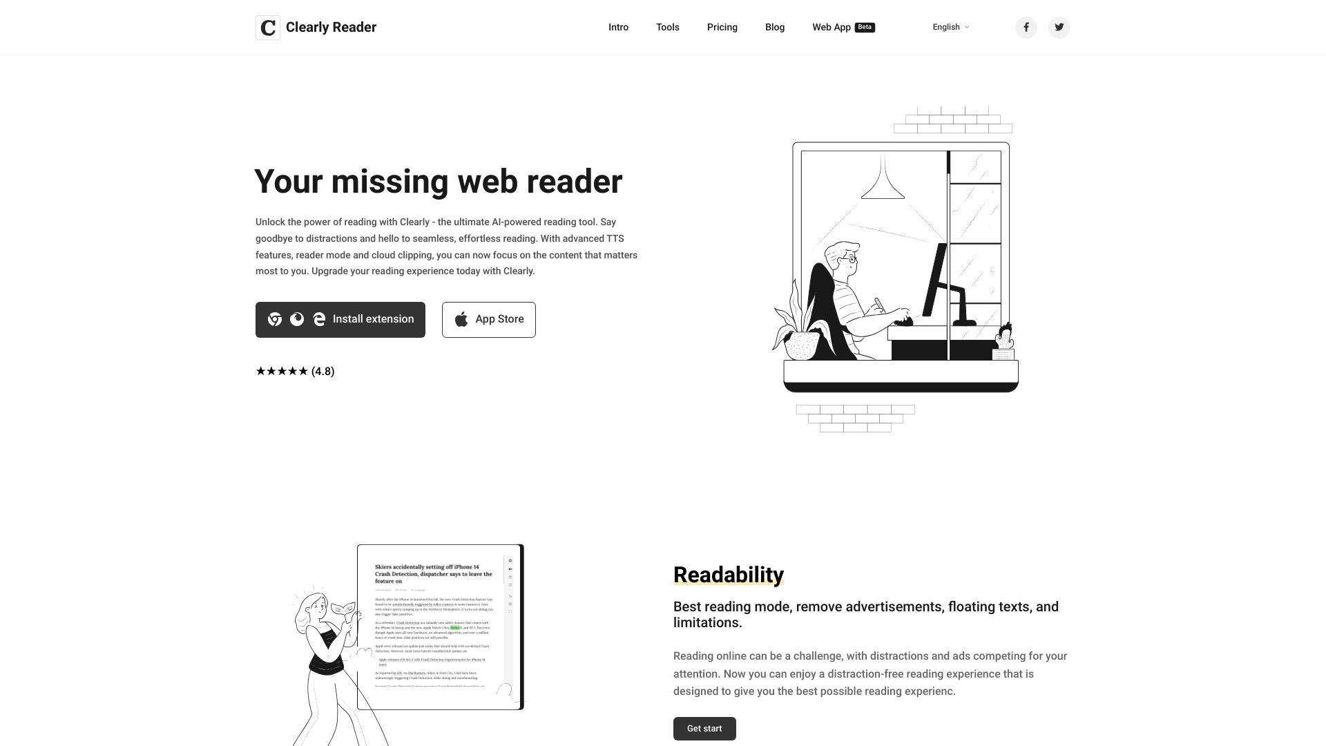 Clearly Reader logo