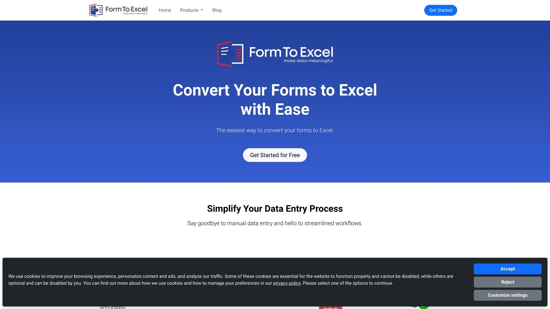 FormToExcel logo