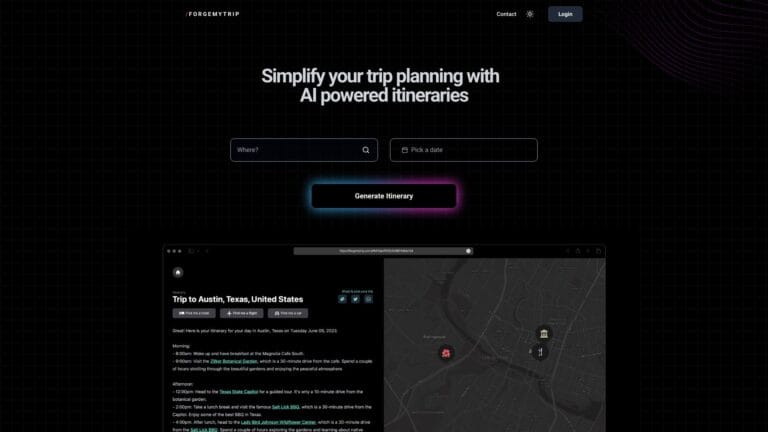 Innovative Forgemytrip AI Tool Review