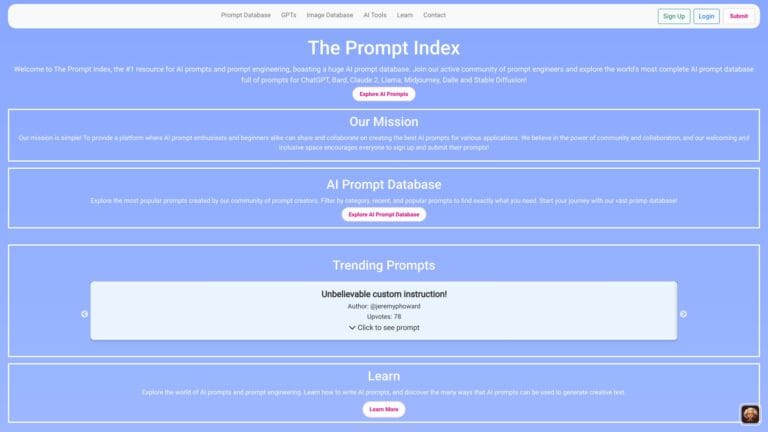 Best The Prompt Index AI Tool Review