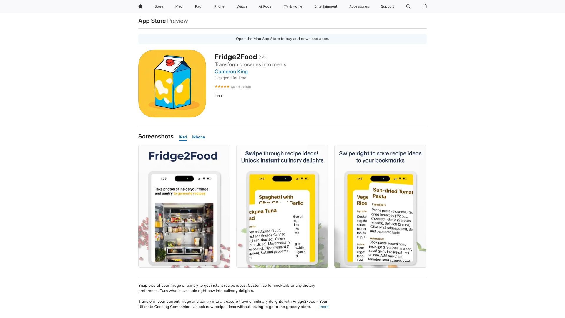 Fridge2Food logo