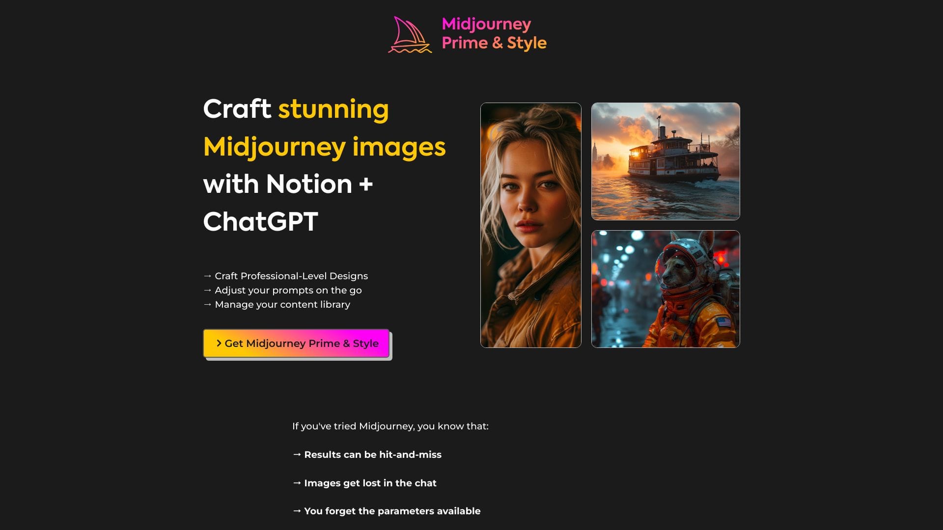 Midjourney Prime & Style for Notion logo