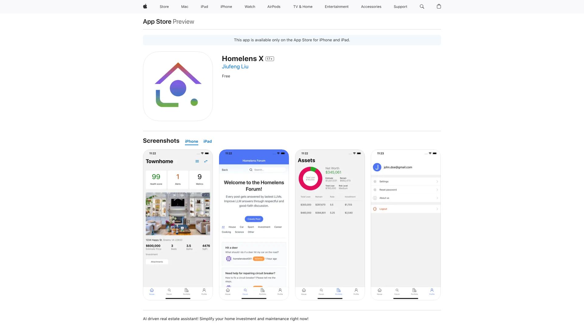 Homelens X logo