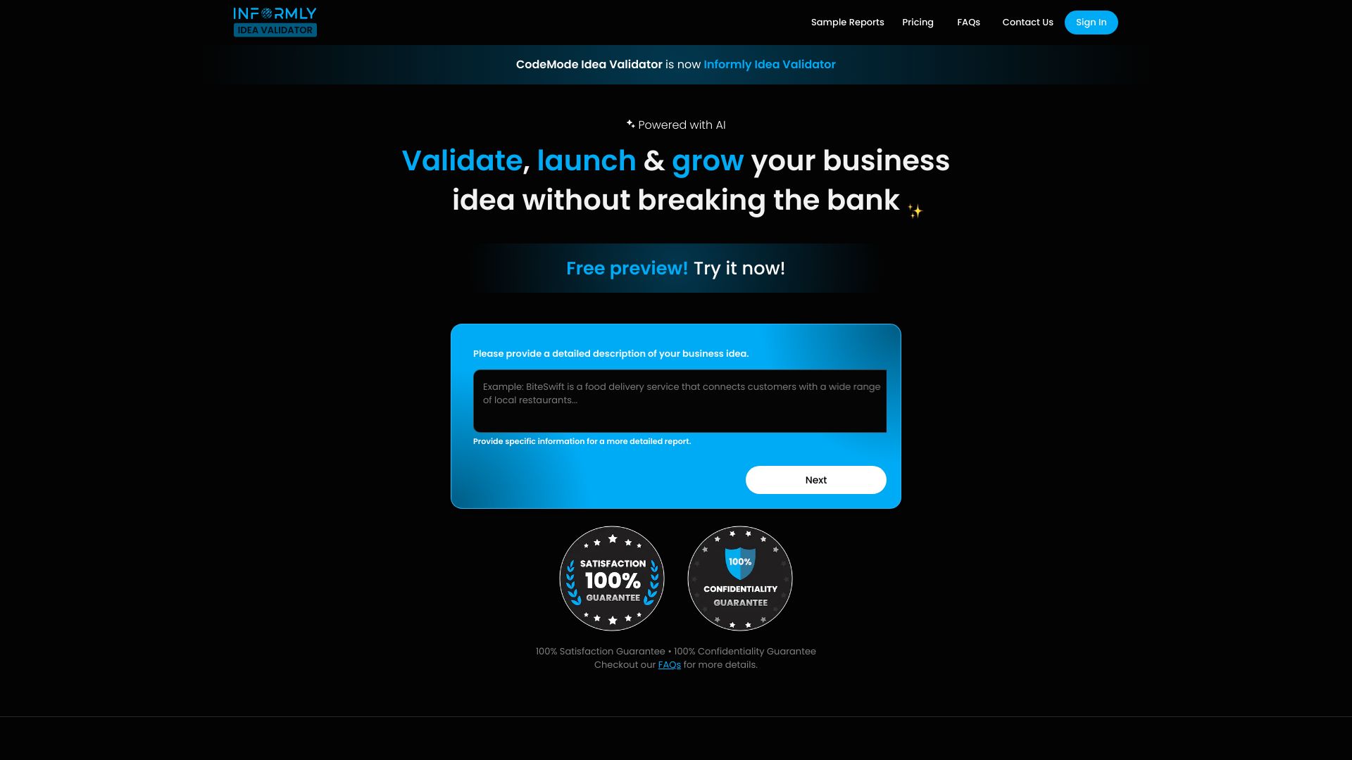 Informly Idea Validator logo